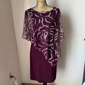 Burgundy Sparkly Formal Dress